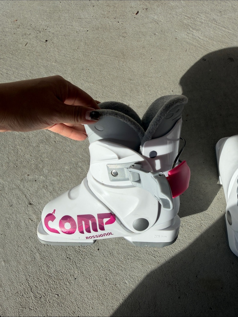 Rossignol Kids White and Pink Comp Ski Boot